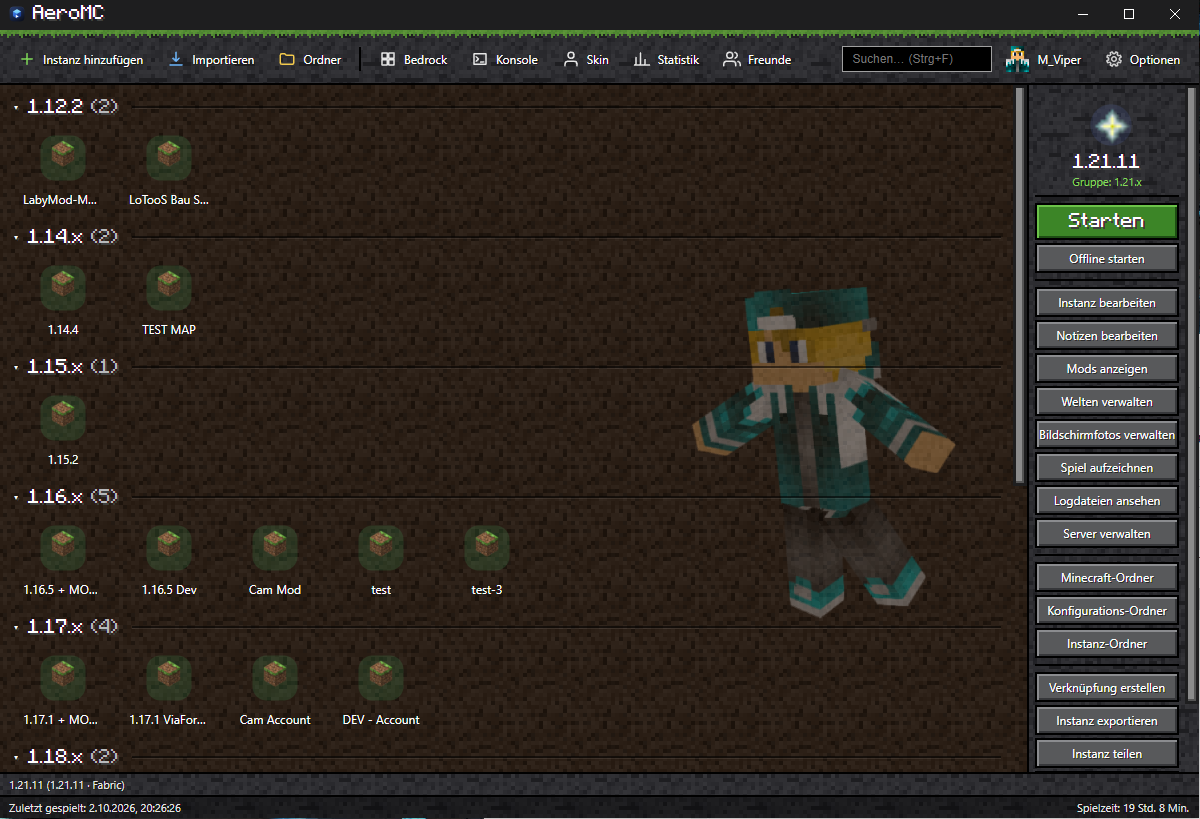 Minecraft-Design: Block-Optik mit Grasnarbe, Erde und Stein-Knöpfen
